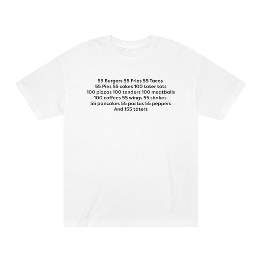 DRIVE THRU TEE (55 Burgers 55 Fries)